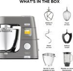 Kenwood Titanium Chef Patissier XL KWL90.034SI, Integrated Mixer Scales, K Beater, Kneader, Whisk, Soft Beater, Two Bowls, Splash Proof Lid, 1400W, Steel, Silver - Image 8