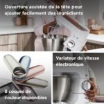 Kenwood Titanium Chef Baker KVC65.001WH, Pastry Robot with Integrated Scales, Including 3-Piece Pastry Set, Spatula & Splash Protection, 1200 W, White - Image 6