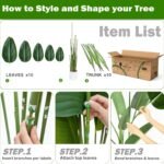 Artificial Bird of Paradise Tree,6FT Faux Banana Plant with White Pot | Lifelike Large Silk Floor Tree for Indoor Outdoor Modern Decor, Home Living Room Office Housewarming Gift - Image 5