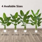 Artificial Bird of Paradise Tree,6FT Faux Banana Plant with White Pot | Lifelike Large Silk Floor Tree for Indoor Outdoor Modern Decor, Home Living Room Office Housewarming Gift - Image 9