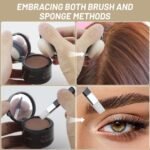Root Touch Up Hair Powder Root Cover Up Hairline Shadow Powder Stick, Root Touch Up for Thinning Hair for Women and Men, Bald Spots, Eyebrows, Beard Line (Black) - Image 6
