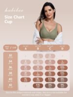 habibee Wireless Jelly Bra for Women Comfort Seamless Full Coverage Bras | No Underwire, 3 Pack Everyday Bralettes, V Neck, T-Shirt, Back Smoothing, Comfortable Brassiere, Soft Gel, Push Up, Sport - Image 6