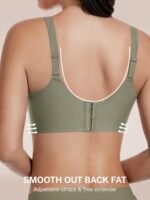 habibee Wireless Jelly Bra for Women Comfort Seamless Full Coverage Bras | No Underwire, 3 Pack Everyday Bralettes, V Neck, T-Shirt, Back Smoothing, Comfortable Brassiere, Soft Gel, Push Up, Sport - Image 8