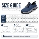 Orthopedic Shoes for Men, Waterproof Breathable Slip On Walking Hiking Shoes with Arch Support,Lightweight Non Slip Sneakers - Image 5