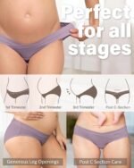Intimate Portal Cotton Maternity Underwear Under Bump Women Pregnancy Bikini Panties - Image 4