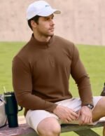 JMIERR Men's Casual Quarter Zip T Shirts Long Sleeve Mock Neck Pullovers | Basic, Warm Sweatshirts, Stand Collar, Outdoor, Gym, Lightweight, Golf, Business, Soft, Early Fall, Solid Color - Image 4