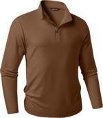 JMIERR Men's Casual Quarter Zip T Shirts Long Sleeve Mock Neck Pullovers | Basic, Warm Sweatshirts, Stand Collar, Outdoor, Gym, Lightweight, Golf, Business, Soft, Early Fall, Solid Color - Image 7
