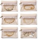 VLANDO Velvet Jewelry Pouch Bags with Zipper,Travel Jewelry Bags,6 Pcs | Clear Zipper Pockets,Soft Velvet Pouches,Individual Jewelry Storage,Tangle Reduction,Purse Organizer,Gift for Women Girl - Image 6