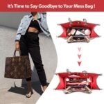 OMYSTYLE Red Organizer Insert, Felt Tote Bag Organizer Insert with 5 Sizes, Handbag Dividers for Inside Purse, Compatible with Longchamp, Neverful, Speedy and More - Image 5