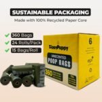 Dog Poop Bags (Canadian Owned) – 360 Count Extra Thick, Leak-Proof & Tear-Resistant | 13 x 9” Dark Green, Non-Transparent Dog Waste Bags | Easy-Open, Fits Standard Dispensers | Unscented - Image 8