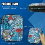 Crochet Hook Case, Portable Travel Organizer Storage Bag for Various Crochet Hooks and Knitting Accessories, Lightweight and Compact Zipper Needle Bag, (Bag Only, Blue Ethnic Style - Image 4