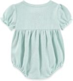 MAMIMAKA Newborn Baby Girl Clothes Cotton Bubble Romper Short Sleeve Bodysuit 3 Pack - Image 4