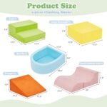 Climbing Toys for Toddlers, Foam Climbing Blocks, 5-Piece Baby Foam Blocks | Soft Climbing Blocks with Ball Pit(Balls not Included),Toddler Climbing Toys Indoor, Indoor Play Gym for Crawling and Sliding - Image 3