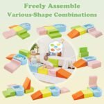 Climbing Toys for Toddlers, Foam Climbing Blocks, 5-Piece Baby Foam Blocks | Soft Climbing Blocks with Ball Pit(Balls not Included),Toddler Climbing Toys Indoor, Indoor Play Gym for Crawling and Sliding - Image 4