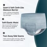 SUNKISS Super Soft Incontinence Underwear for Men, XXLarge, Grey, 14 Count | Disposable Daytime Adult Pull Ups Briefs with Maximum Absorbency, Leak Protection, Odor Control, Soft & Breathable Comfort - Image 8