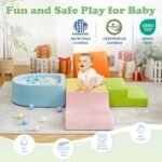 Climbing Toys for Toddlers, Foam Climbing Blocks, 5-Piece Baby Foam Blocks | Soft Climbing Blocks with Ball Pit(Balls not Included),Toddler Climbing Toys Indoor, Indoor Play Gym for Crawling and Sliding - Image 7