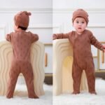 MAMIMAKA Unisex Baby Newborn Baby Clothes Cotton Footed Romper One-Piece Jumpsuits 3 Pack - Image 7