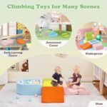 Climbing Toys for Toddlers, Foam Climbing Blocks, 5-Piece Baby Foam Blocks | Soft Climbing Blocks with Ball Pit(Balls not Included),Toddler Climbing Toys Indoor, Indoor Play Gym for Crawling and Sliding - Image 8