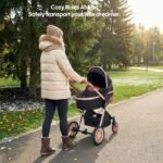 Cochildor DuraFlex 2-in-1 Baby Stroller, Foldable Travel Stroller for Newborn to Toddler, Convertible Stroller with All-Terrain Wheels and UPF 50+ Canopy, Black - Image 7