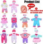 10 Sets Baby Doll Clothes and Accesories for 10 Inch Baby Dolls 12 Inch New Born Baby/Alive Baby Dolls 14 inch Dolls(No Doll - Image 3