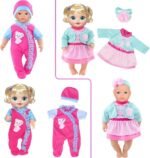 10 Sets Baby Doll Clothes and Accesories for 10 Inch Baby Dolls 12 Inch New Born Baby/Alive Baby Dolls 14 inch Dolls(No Doll - Image 5