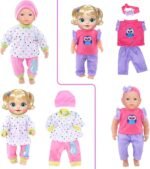 10 Sets Baby Doll Clothes and Accesories for 10 Inch Baby Dolls 12 Inch New Born Baby/Alive Baby Dolls 14 inch Dolls(No Doll - Image 6