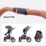 Cochildor DuraFlex 2-in-1 Baby Stroller, Foldable Travel Stroller for Newborn to Toddler, Convertible Stroller with All-Terrain Wheels and UPF 50+ Canopy, Blue - Image 6