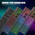 RedThunder K10 Wireless Gaming Keyboard and Mouse Combo, RGB Backlit Rechargeable 3800mAh Battery, Anti-ghosting Keyboard + 7D 3200DPI Mice for PC Gamer (Black) - Image 5