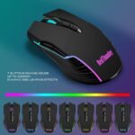 RedThunder K10 Wireless Gaming Keyboard and Mouse Combo, RGB Backlit Rechargeable 3800mAh Battery, Anti-ghosting Keyboard + 7D 3200DPI Mice for PC Gamer (Black) - Image 7