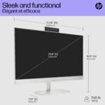 HP 23.8 inch All-in-One Desktop PC, FHD Display, AMD Ryzen 3 7320U, 8 GB RAM, 256 GB SSD, AMD Radeon Graphics, Windows 11 Home, 24-cr0009 - Image 8