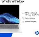 HP Laptop OmniBook 5 14 inch Next Gen AI PC, 2K OLED Display, Snapdragon X Plus, 16 GB RAM, 512 GB SSD, Wi-Fi 6E, Adreno GPU, Windows 11 Home, Copilot+ PC, 14-he0006ca - Image 3