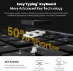 cimetech EasyTyping KF10 Wireless Keyboard and Mouse Combo - Grey | Slim Silent Computer Keyboard with Scissor Switch Keys, Compact Ambidextrous Mouse with Quiet Click, 2-In-1 USB Receiver - Image 3