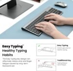cimetech EasyTyping KF10 Wireless Keyboard and Mouse Combo - Grey | Slim Silent Computer Keyboard with Scissor Switch Keys, Compact Ambidextrous Mouse with Quiet Click, 2-In-1 USB Receiver - Image 8