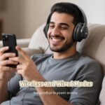 KVIDIO Bluetooth Headphones Wireless Over Ear for Travel Home Office | 65H Playtime, Built-in Mic, Deep Bass, HiFi Stereo Sound, Comfortable Fit, Foldable, Lightweight - Image 5