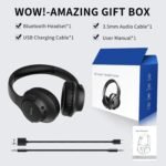 KVIDIO Bluetooth Headphones Wireless Over Ear for Travel Home Office | 65H Playtime, Built-in Mic, Deep Bass, HiFi Stereo Sound, Comfortable Fit, Foldable, Lightweight - Image 10