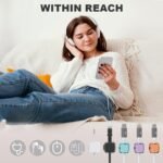 6Pcs Magnetic Cord Organizer, 2026 Easy Secure Adhesive Cable Management Magnetic Cable Clips, Upgrade Cable Smooth Adjustable Cord Holder Adhesive Wire Holder Keeper Organizer Multipack，Multicolor - Image 5