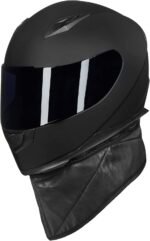 ILM Full Face Motorcycle Street Bike Helmet with Removable Winter Neck Scarf + 2 Visors DOT Model ILM-313 - Image 10