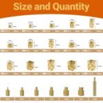 Preciva Threaded Inserts Set, 300Pcs Heat Set Inserts with M2 M3 M4 M5 M6 M8 Insert-Tip, 100W Digital Soldering Iron, Holder and Tweezer, for 3D Printer Parts or Plastic Parts - Image 5