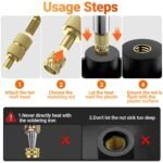 Preciva Threaded Inserts Set, 300Pcs Heat Set Inserts with M2 M3 M4 M5 M6 M8 Insert-Tip, 100W Digital Soldering Iron, Holder and Tweezer, for 3D Printer Parts or Plastic Parts - Image 7