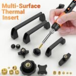 Preciva Threaded Inserts Set, 300Pcs Heat Set Inserts with M2 M3 M4 M5 M6 M8 Insert-Tip, 100W Digital Soldering Iron, Holder and Tweezer, for 3D Printer Parts or Plastic Parts - Image 8