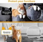 Cat Scratch Protector 11.8" x 118" Self-Adhesive Single Side Furniture Protectors from Cats Scratch, Cat Couch Scratch Protector, Transparent DIY Cutting Anti Scratch Furniture Protector - Image 4