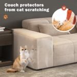 Cat Scratch Protector 11.8" x 118" Self-Adhesive Single Side Furniture Protectors from Cats Scratch, Cat Couch Scratch Protector, Transparent DIY Cutting Anti Scratch Furniture Protector - Image 8