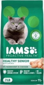 IAMS Proactive Health Senior Dry Cat Food, Chicken Flavour, 3.18kg | Real Chicken 1st Ingredient, no fillers, Vitamin E immune support, taurine for heart health, grain free - Image 4