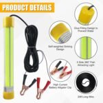 Underwater Fishing Light Super Bright 50W 12V LED Green Fishing Lights IP68 Waterproof Submersible Fish Depth Finder Attractor Night for Docks Boats Kayak Crappie Striper Catfish Squid Shrimp - Image 3
