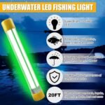 Underwater Fishing Light Super Bright 50W 12V LED Green Fishing Lights IP68 Waterproof Submersible Fish Depth Finder Attractor Night for Docks Boats Kayak Crappie Striper Catfish Squid Shrimp - Image 7