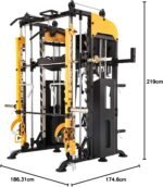Altas Strength 3061B Smith Machine with Lever Arms & Cable System | All-in-one Smith machine with lever arms, 2:1 pulley system, squat rack, and full-body strength training. - Image 11