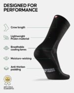 DANISH ENDURANCE Cycling Socks for Men & Women, Cushioned, 3 & 5-Pack | Low-Cut Cycling Socks, Breathable & Cushioned with Terry Padding, for Road Cycling, MTB & Gravel Riding, Unisex - Image 3