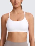 CRZ YOGA Butterlift V Back Sports Bras | Double Lined, Light Support, Non Padded, Yoga, Buttery Soft, Scoop Neck, Spaghetti Strap, for Women - Image 3