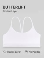 CRZ YOGA Butterlift V Back Sports Bras | Double Lined, Light Support, Non Padded, Yoga, Buttery Soft, Scoop Neck, Spaghetti Strap, for Women - Image 4