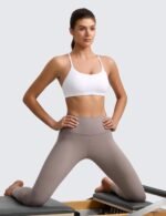 CRZ YOGA Butterlift V Back Sports Bras | Double Lined, Light Support, Non Padded, Yoga, Buttery Soft, Scoop Neck, Spaghetti Strap, for Women - Image 5